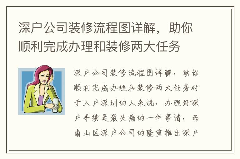 深戶公司裝修流程圖詳解，助你順利完成辦理和
