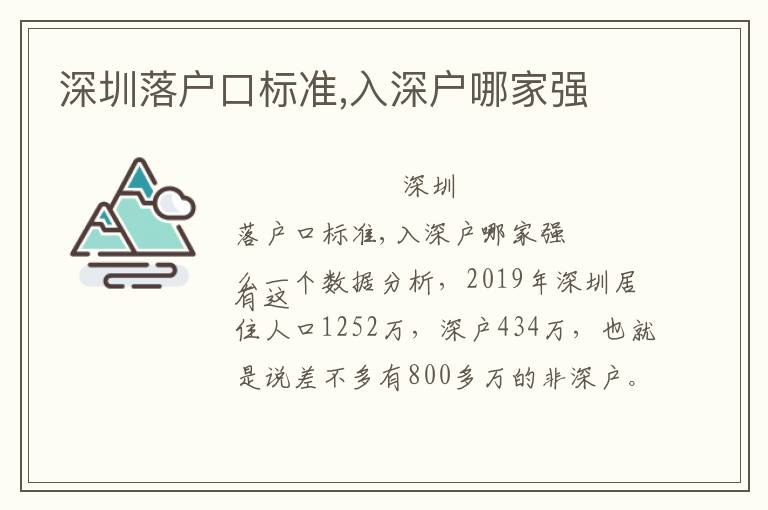 深圳落戶口標(biāo)準(zhǔn),入深戶哪家強(qiáng)